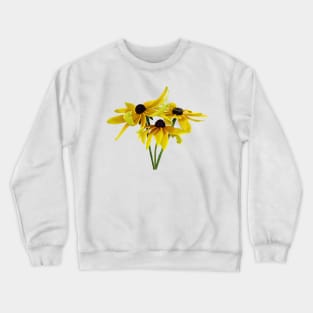 Black Eyed Susans With Curly Petals Crewneck Sweatshirt